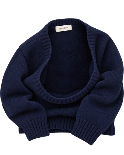 Horse Knitted Sweater - Navy