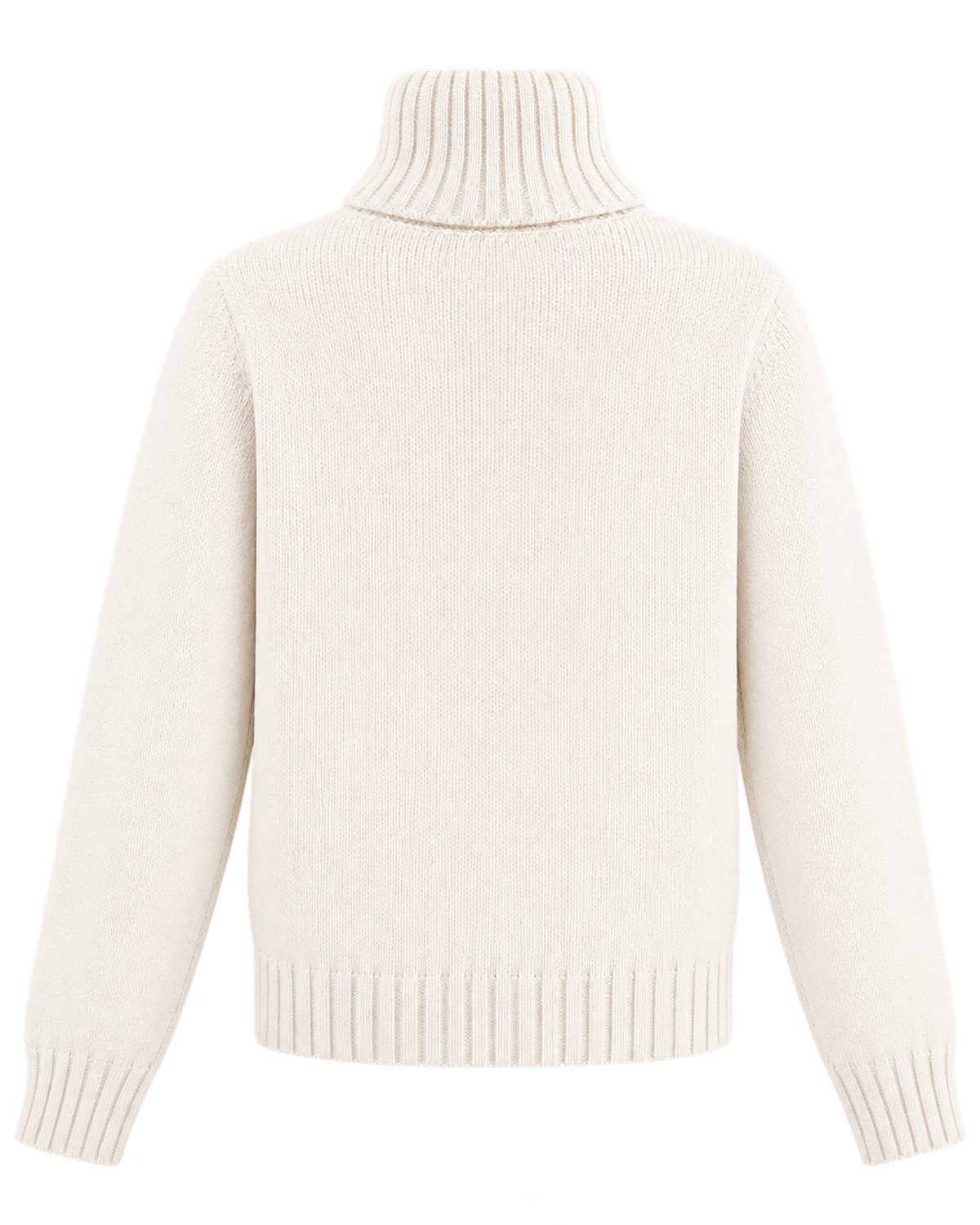 Horse Knitted Turtleneck - Ecru/Chocolate