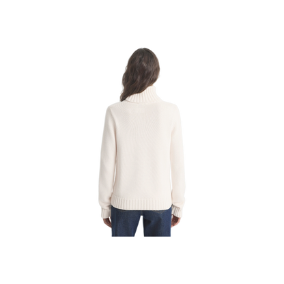 Horse Knitted Turtleneck - Ecru/Chocolate