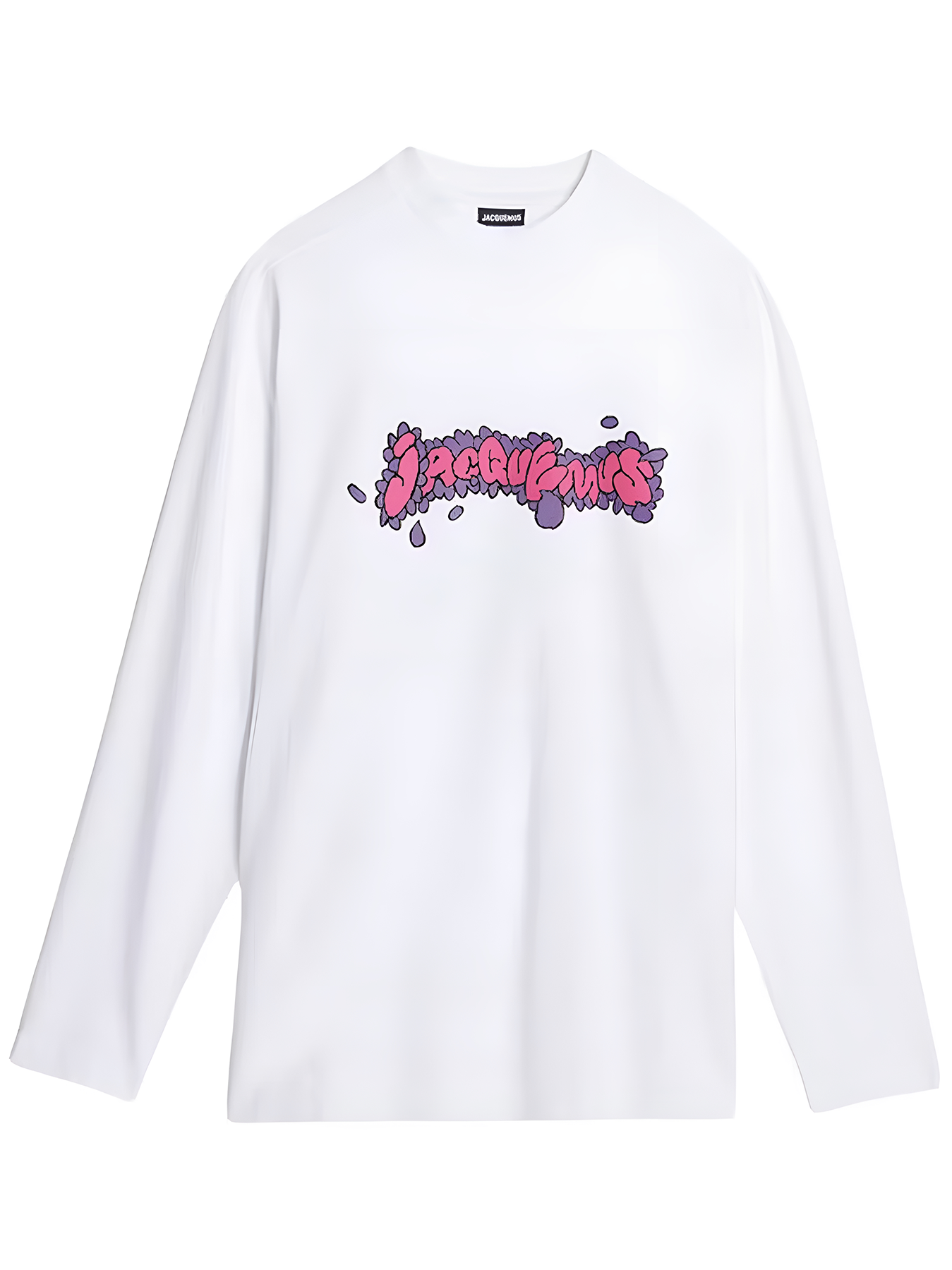 Jacquemus Desenho Manches Longues Print Long Sleeve Le T-Shirt in White