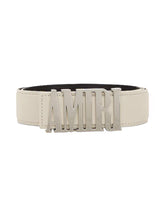 Amiri Nappa 4CM Logo Belt in Alabaster
