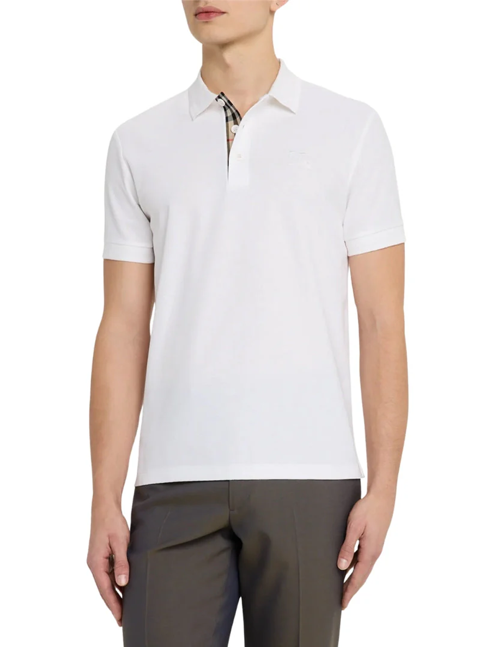 Burberry Eddie EKD White Polo Shirt