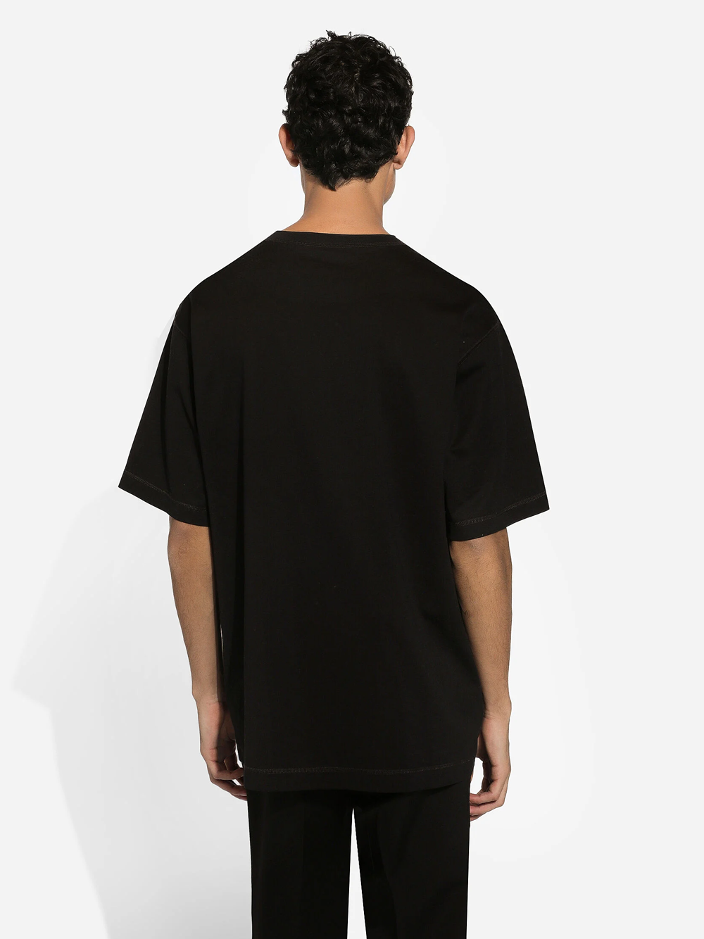 Dolce & Gabbana Black Logo Detail T-Shirt in Black