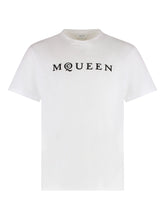Alexander McQueen Flocked Logo T-Shirt in White