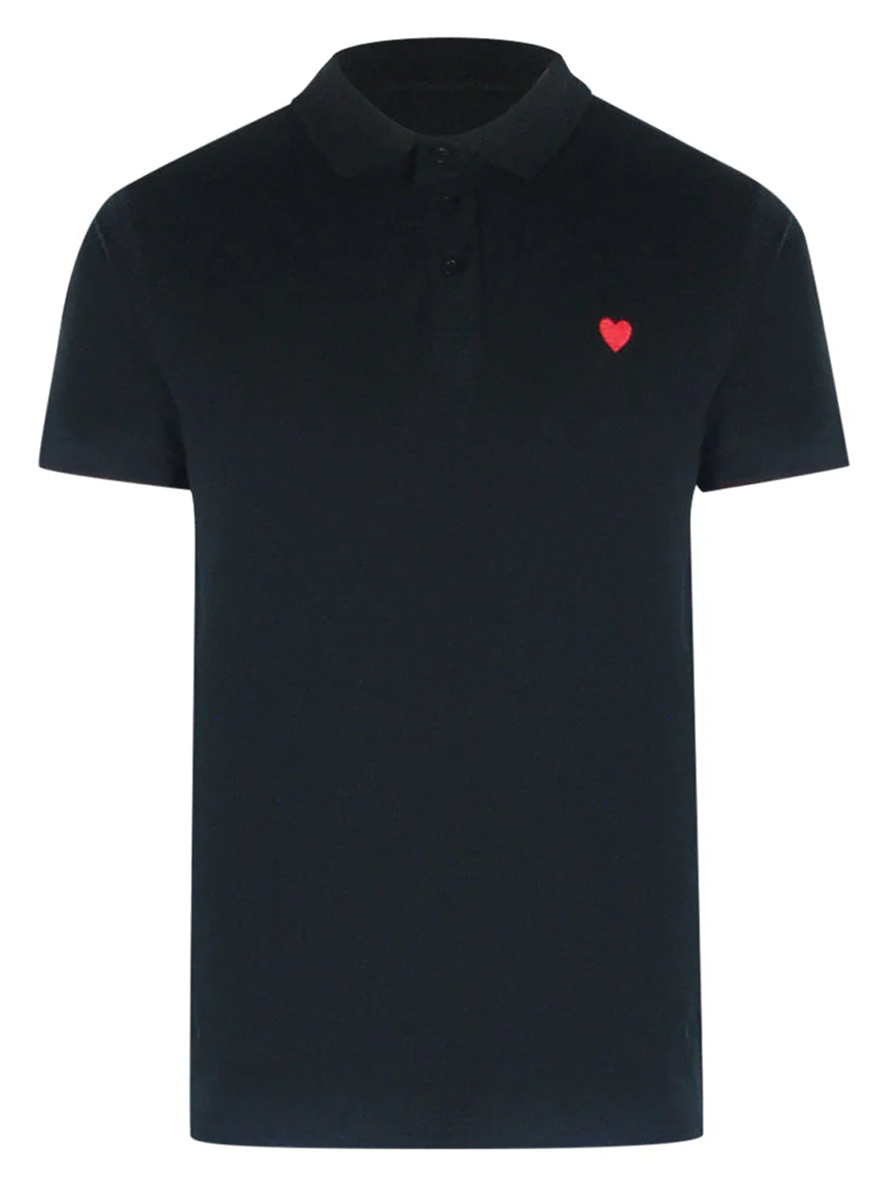 Love Moschino Small Heart Black Polo Shirt