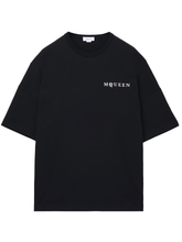 Alexander McQueen Oversized Vertical Back Logo T-Shirt in Black