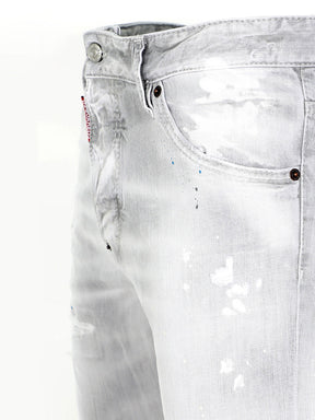 Dsquared2 Multi Paint Abstract Jeans in Grey