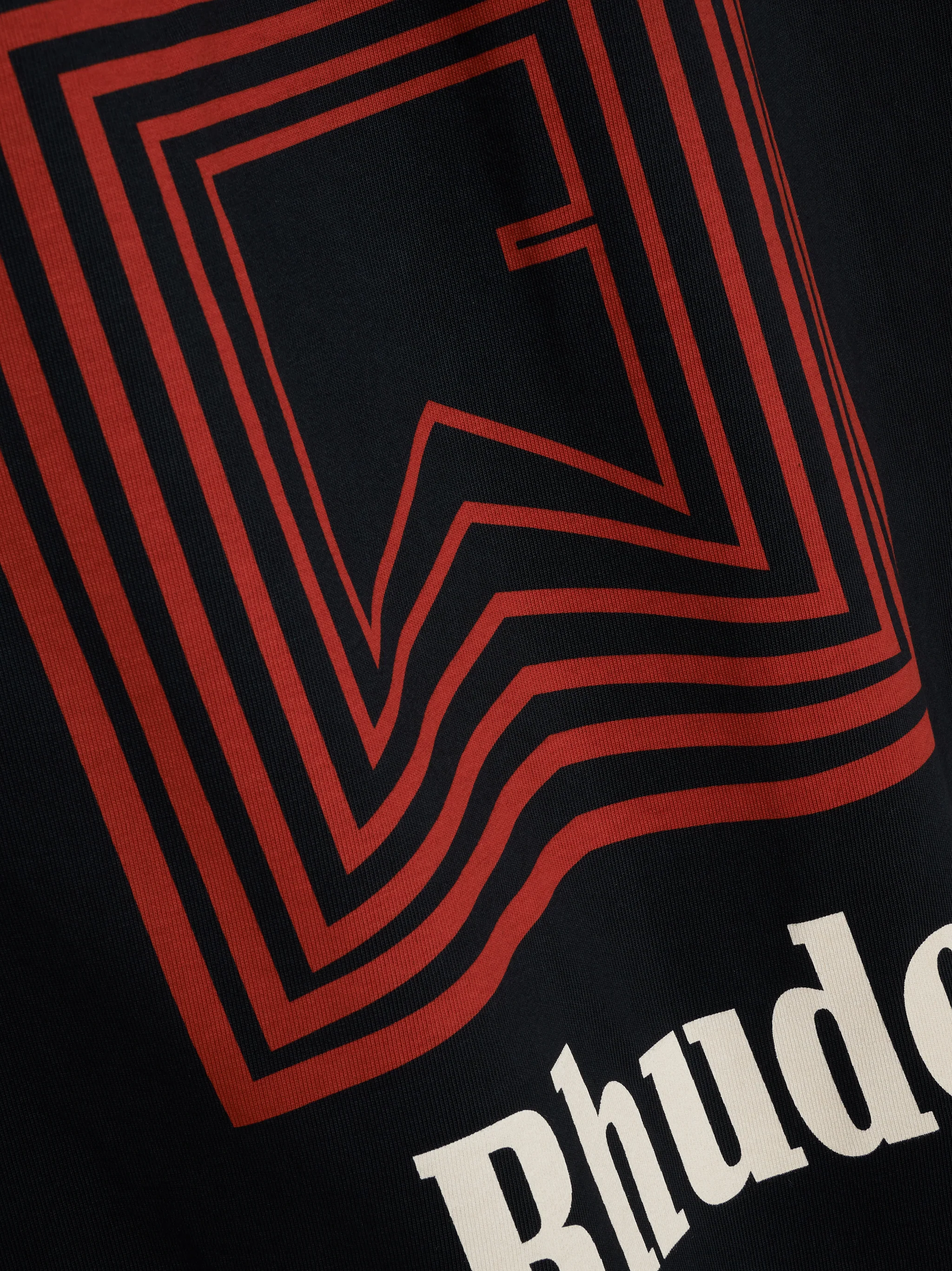 Rhude Chevron Repeat Logo T-Shirt in Black
