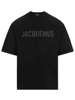 Jacquemus Le Typo Logo Printed Oversized T-Shirt in Black