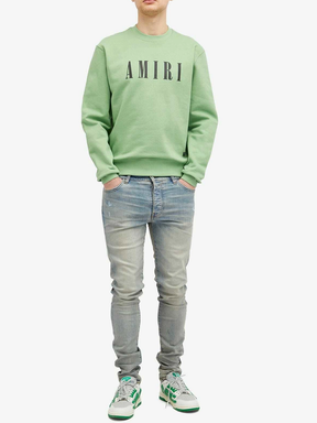 Amiri Core Logo Sweatshirt in Mineral Green