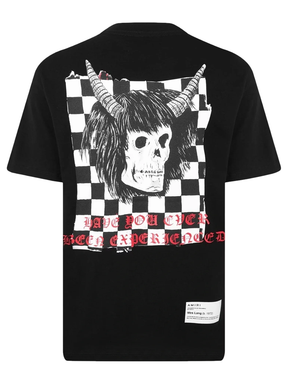 Amiri Wes Lang Checker Skull T-Shirt in Black