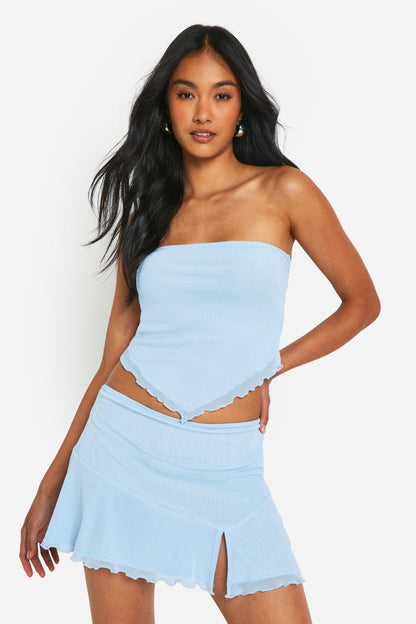 Frilled Hem Mini Skirt