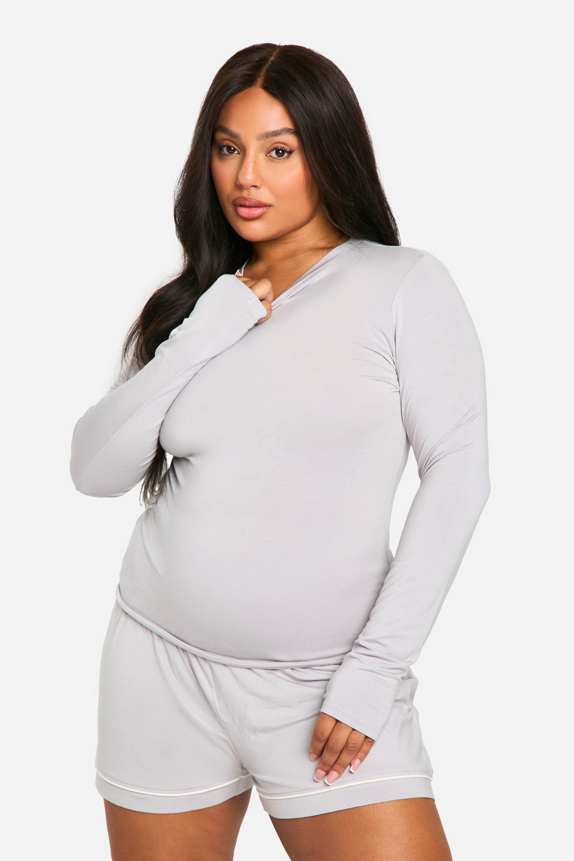 Plus Long Sleeve Modal Lounge Tshirt