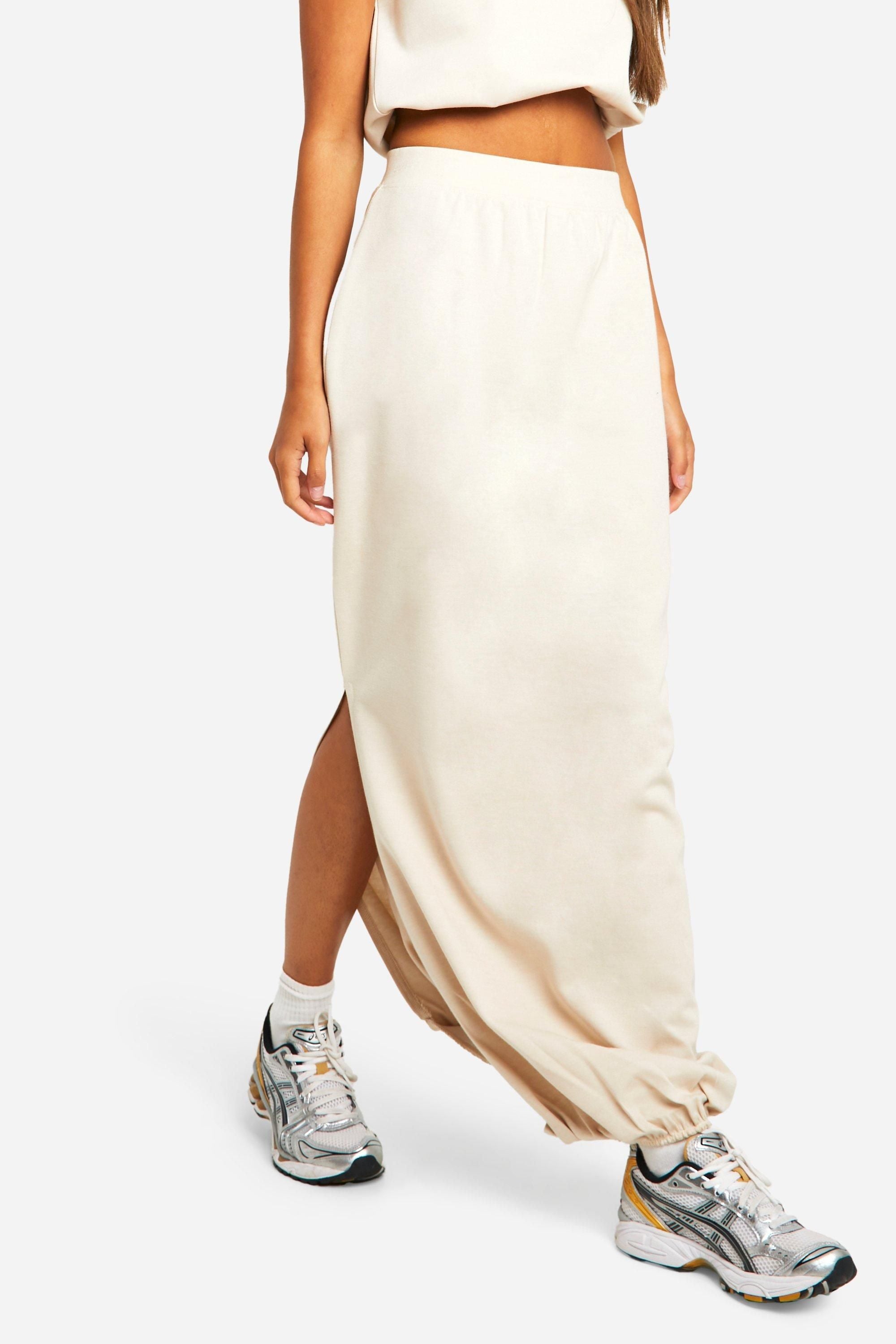 Bubble Split Midaxi Skirt