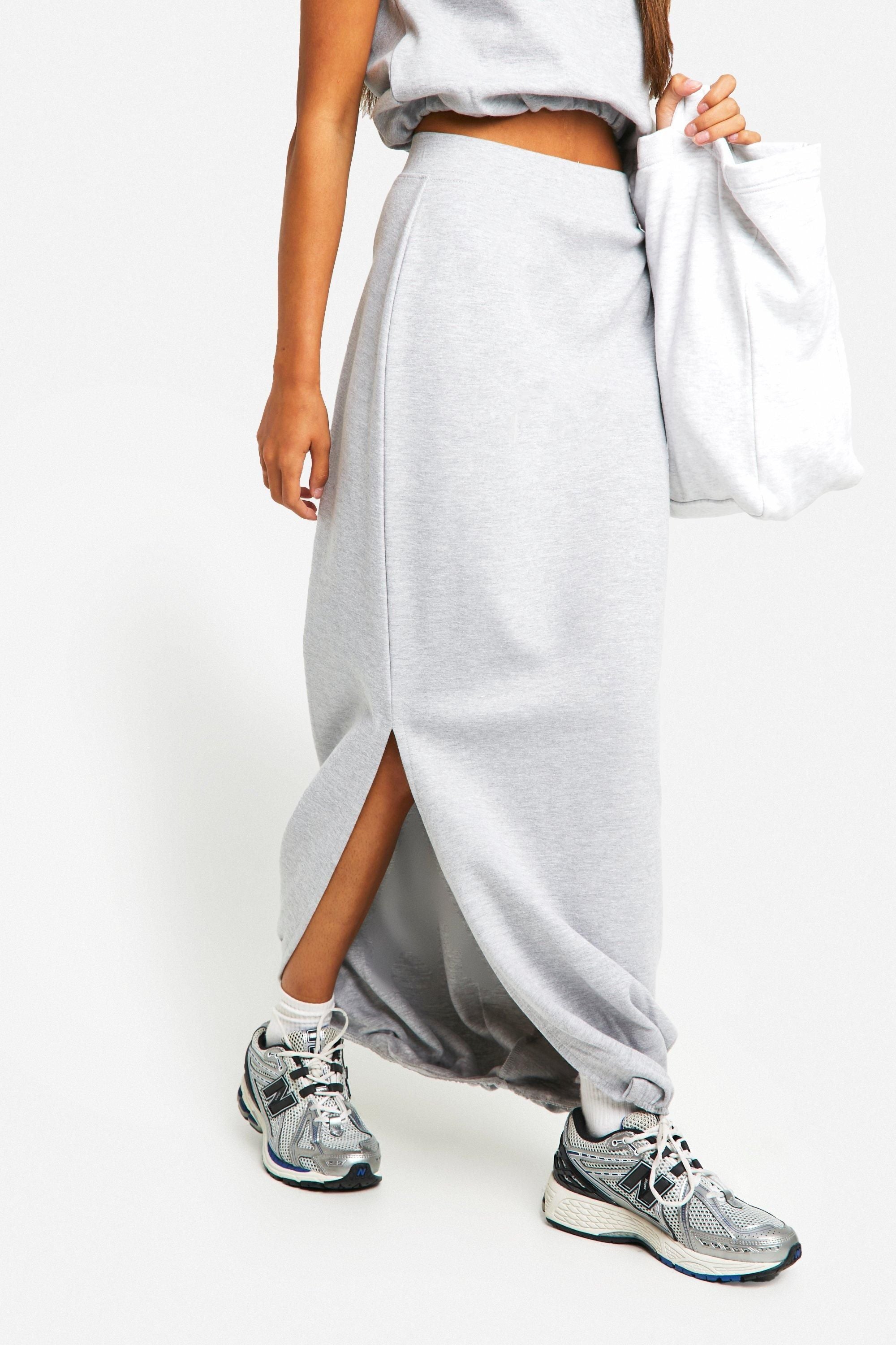 Bubble Split Midaxi Skirt