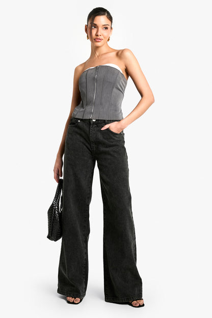 Zip Up Front Longline Corset