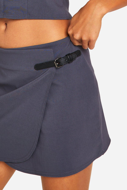 Petite Belted Mini Skirt