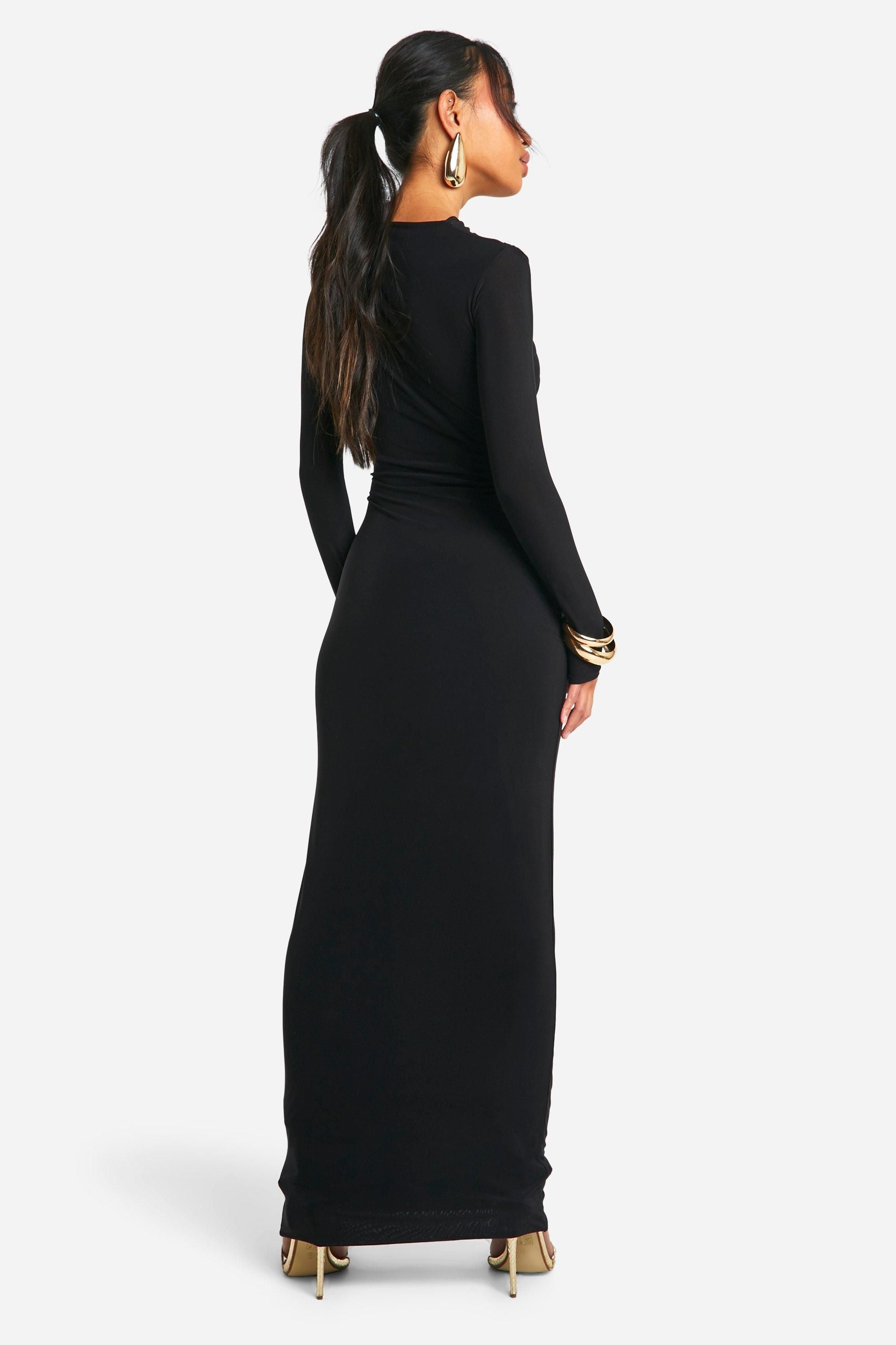 Trim Detail Cut Out Maxi Dress