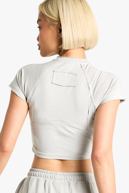 Deconstructed Seam Detail Baby Tee