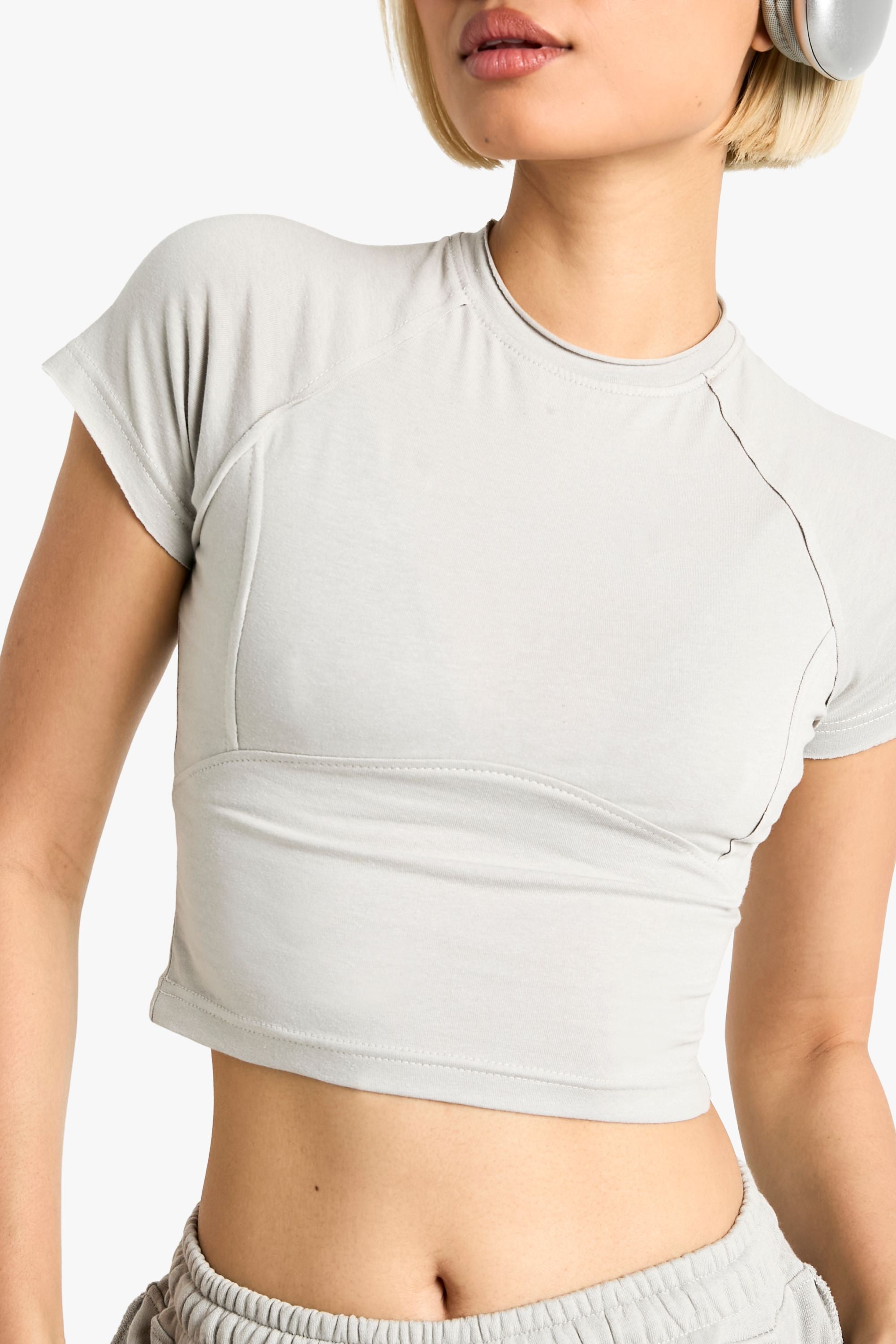 Deconstructed Seam Detail Baby Tee