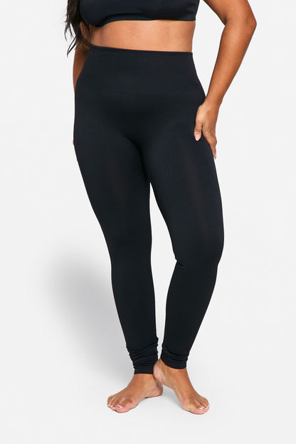 Plus Tummy Control Seamless Rib Leggings