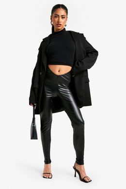 PU Ruched Bum Legging