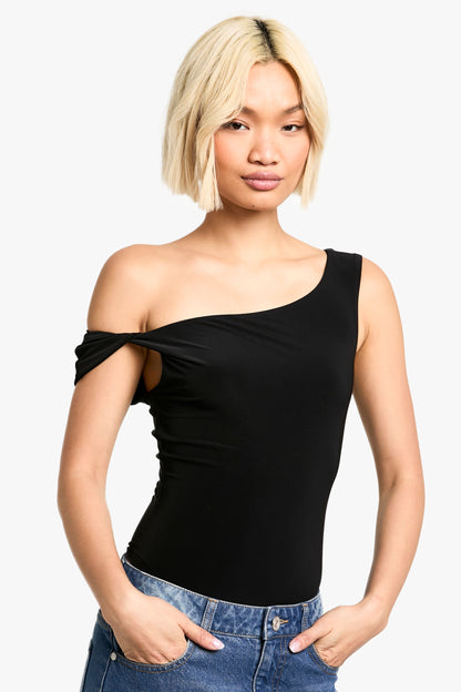 Double Layer Twist Detail Bodysuit