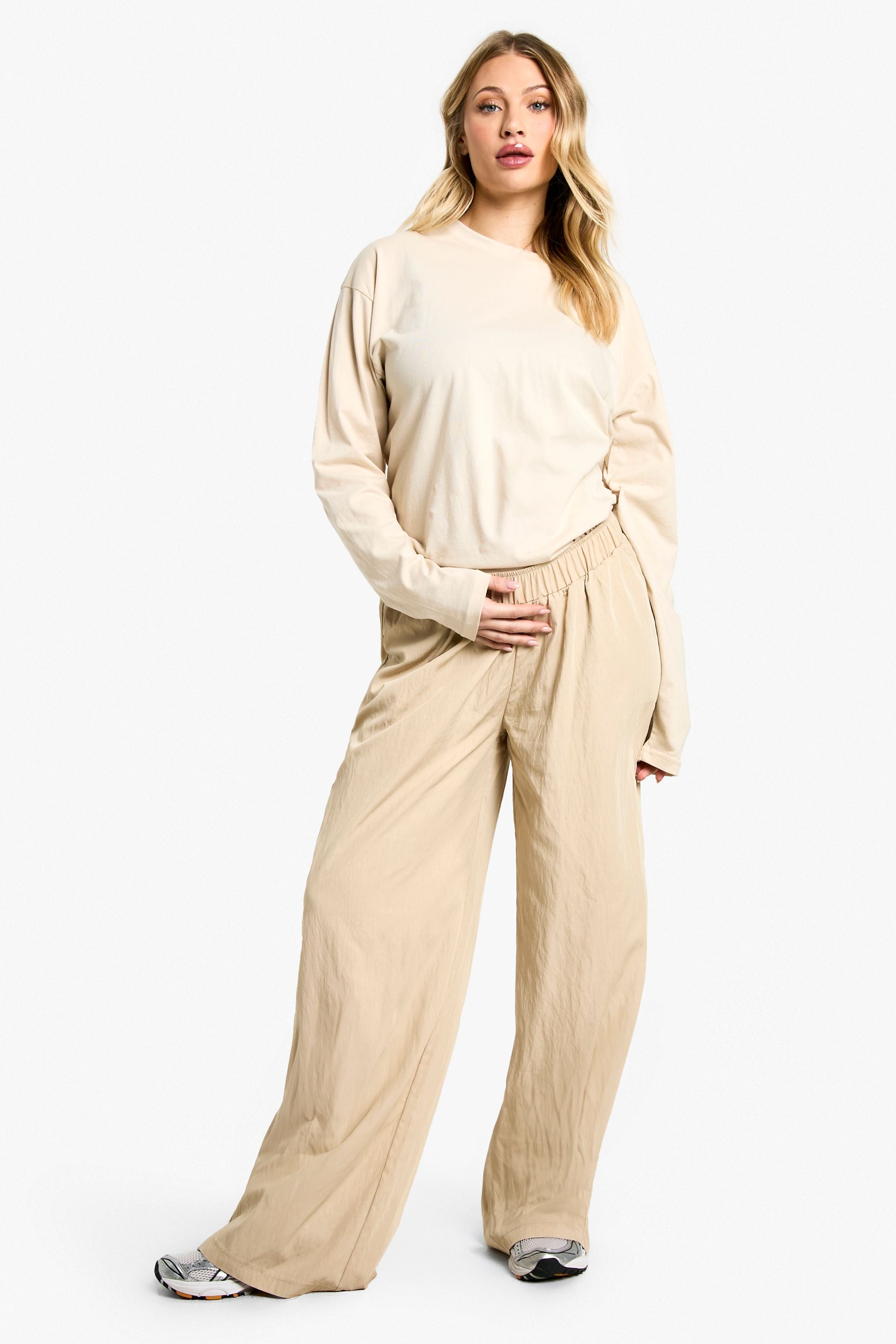 Maternity Nylon Elastic Wide Leg Trouser