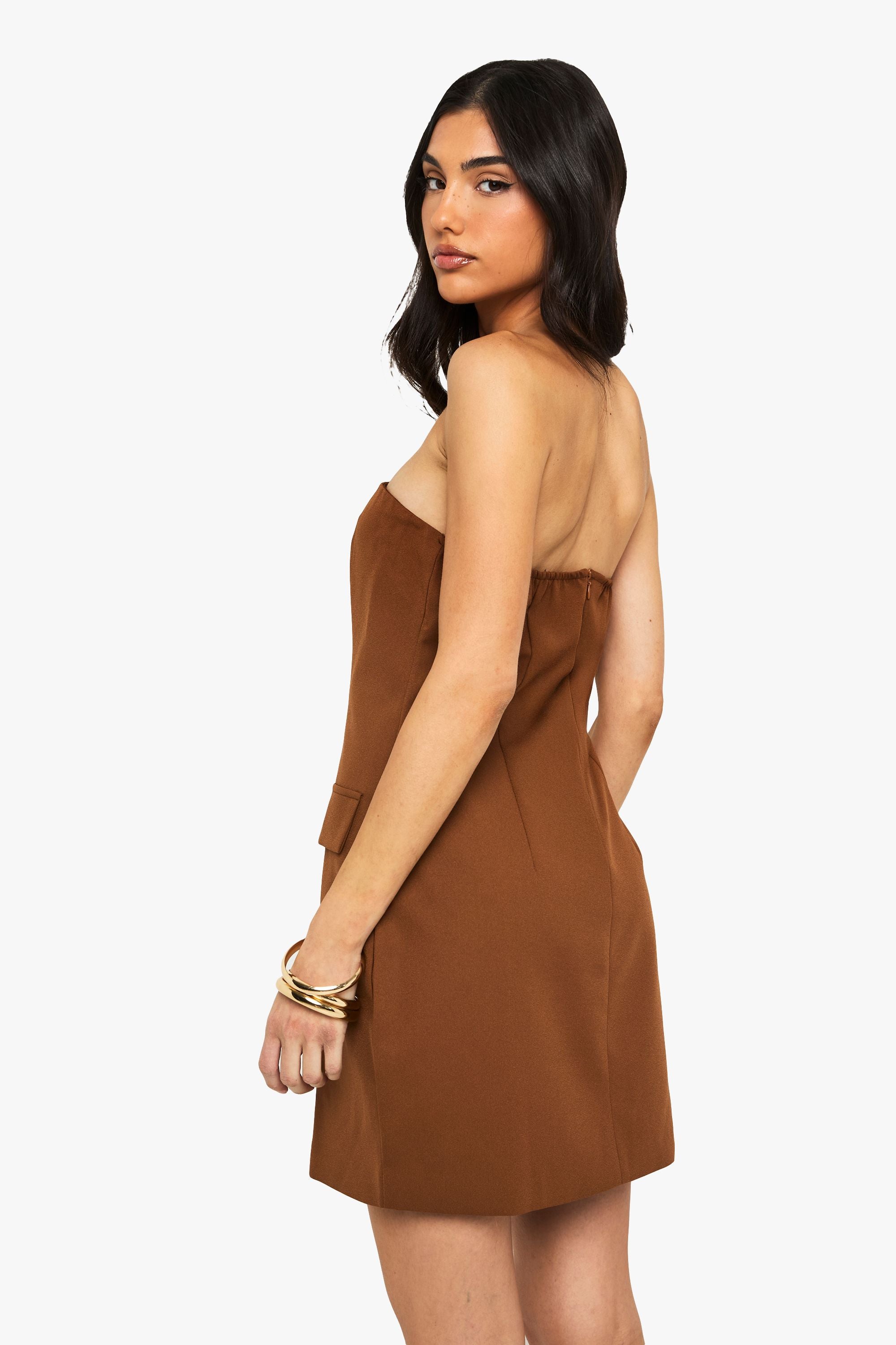 Bandeau Tailored Mini Dress