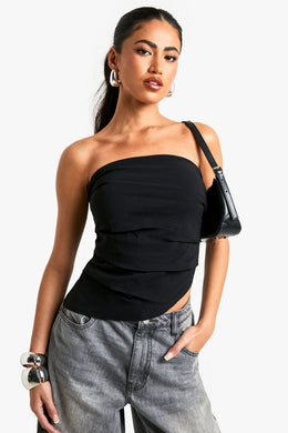 Bengaline Strapless Asym Hem Corset