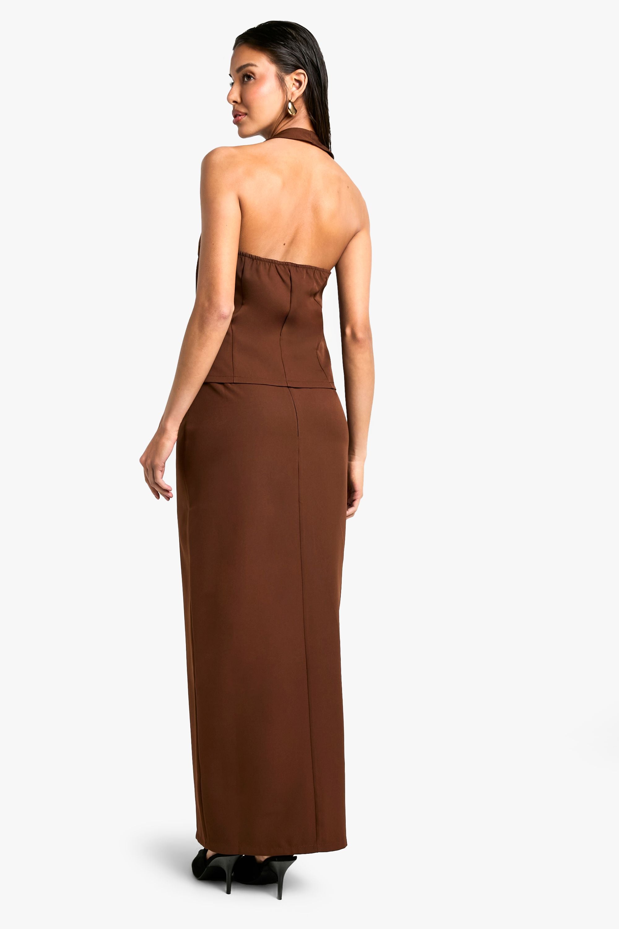 Woven Tailored Midaxi Skirt