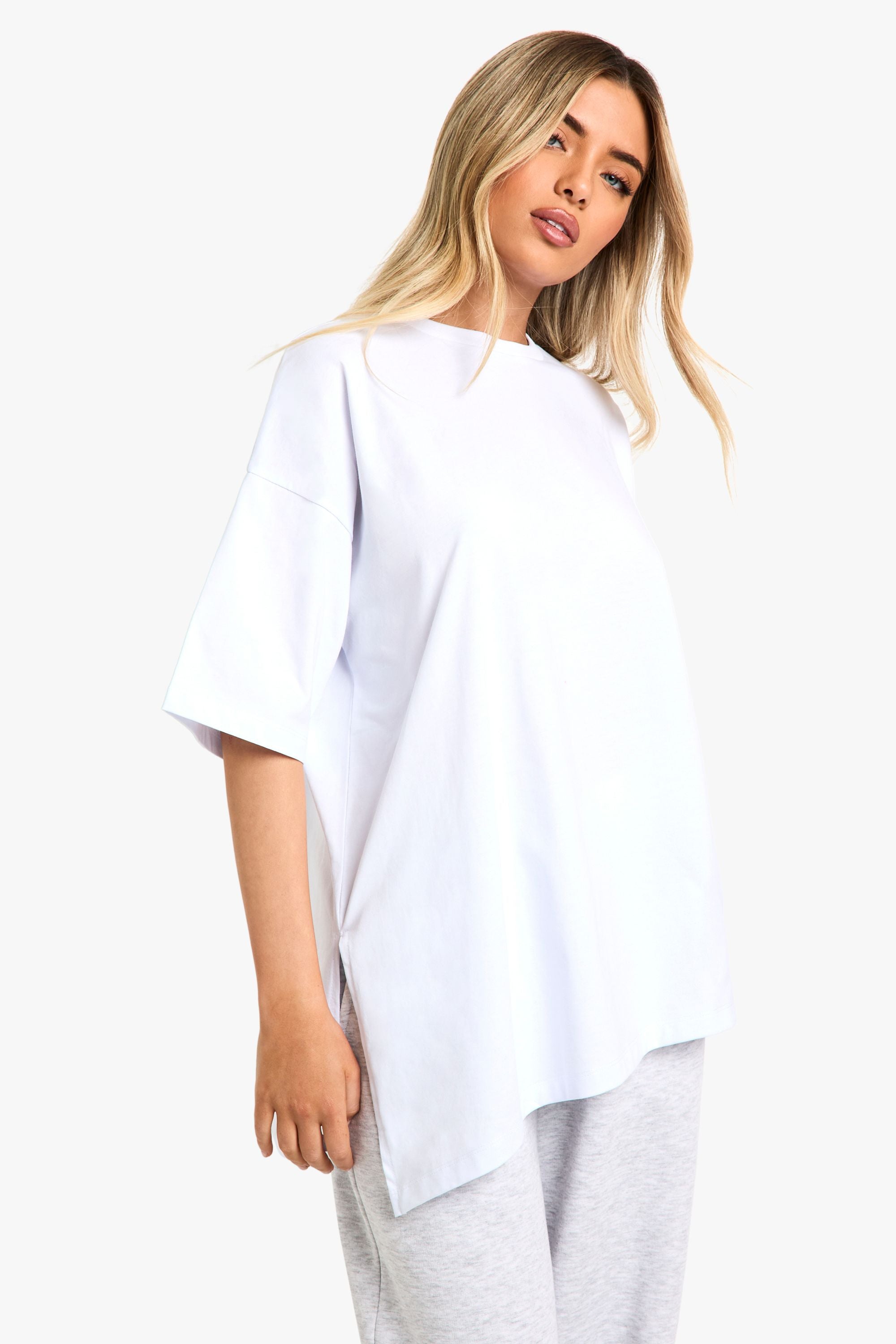 Asymmetric Hem Oversized T-Shirt