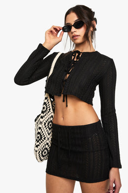 Crochet Mini Skirt With Built in Knickers