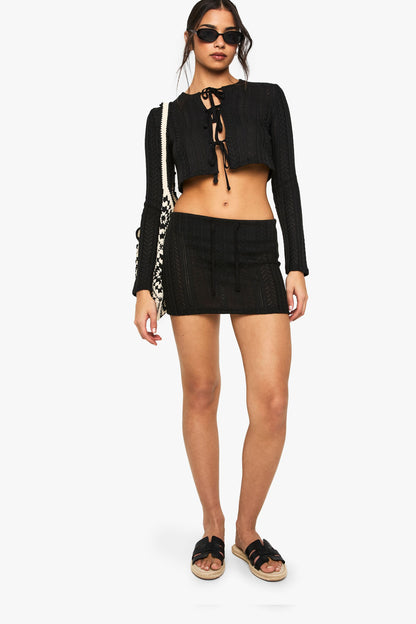 Crochet Mini Skirt With Built in Knickers