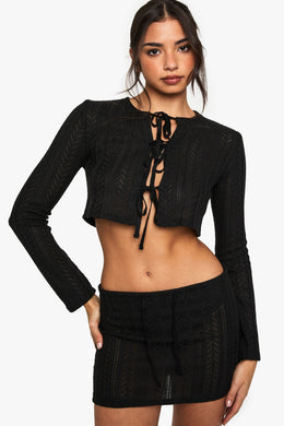 Crochet Tie Detail Top