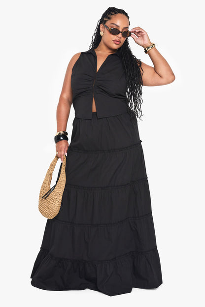Plus Pleated Detail Waistcoat