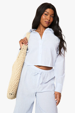 Plus Stripe Longline Crop