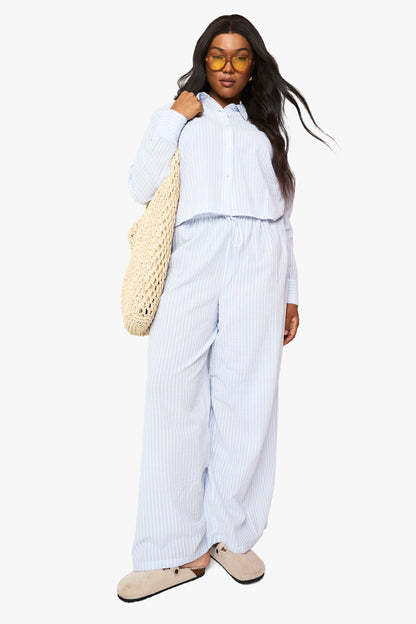 Plus Stripe Longline Crop