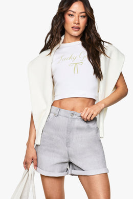 Tall Denim Mom Short