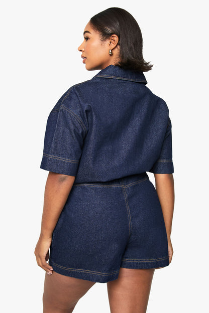 Plus Denim Wrap Skort