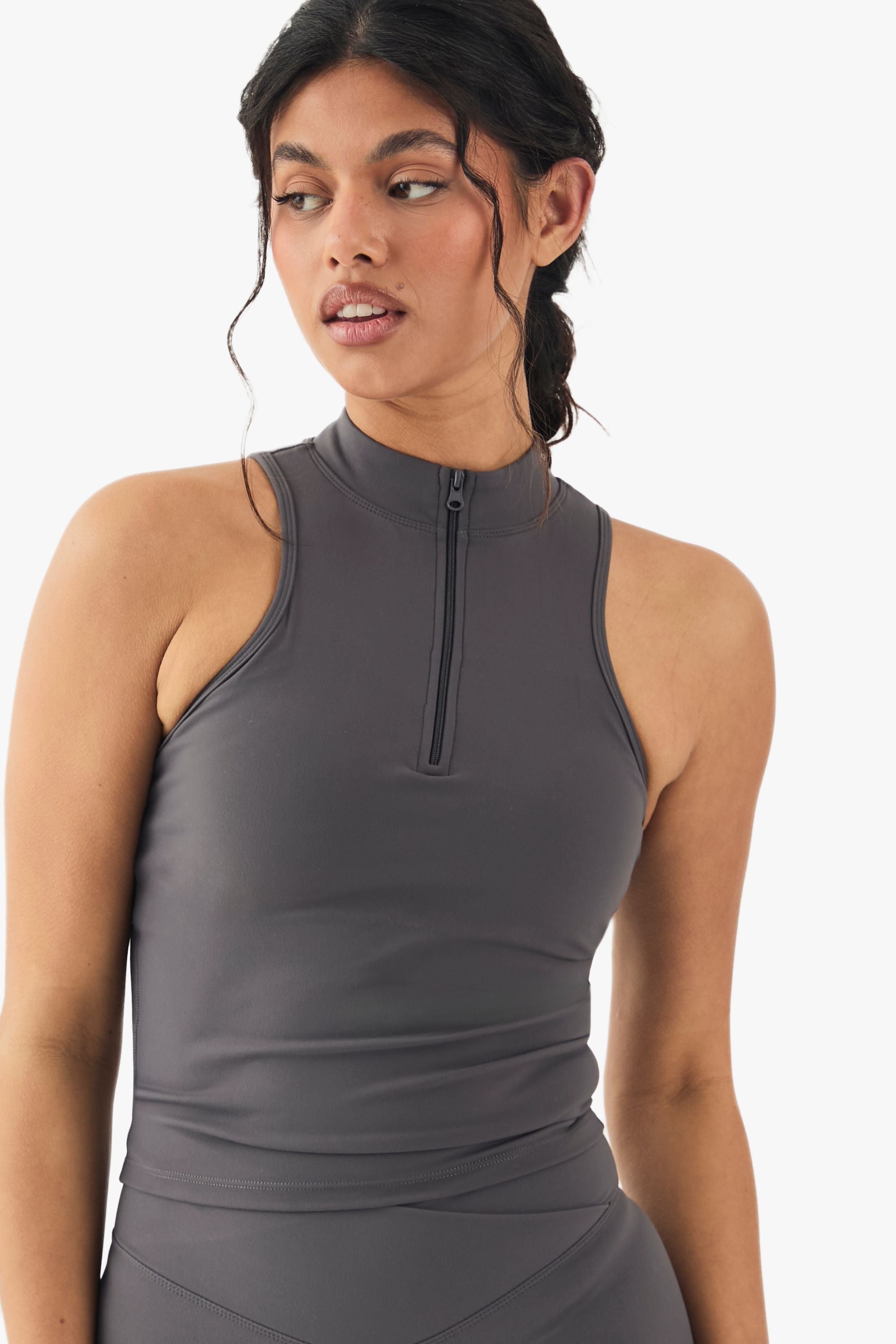 DSGN Studio Ultra Sculpt Padded Zip Racer Sports Bra