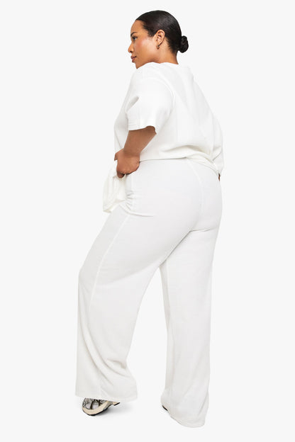 Plus Knitted Wide Leg Trousers