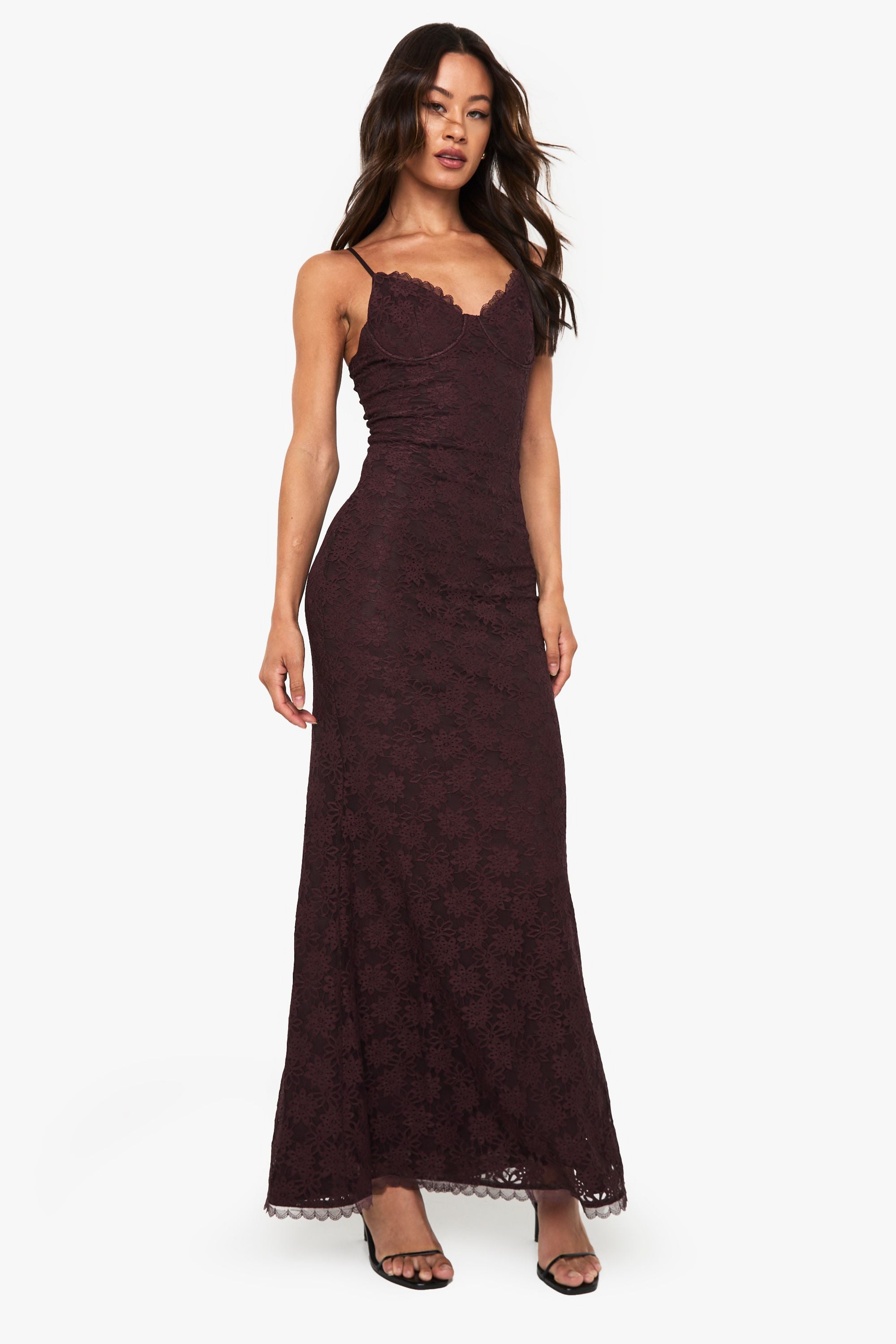 Tall Lace Strappy Maxi Dress