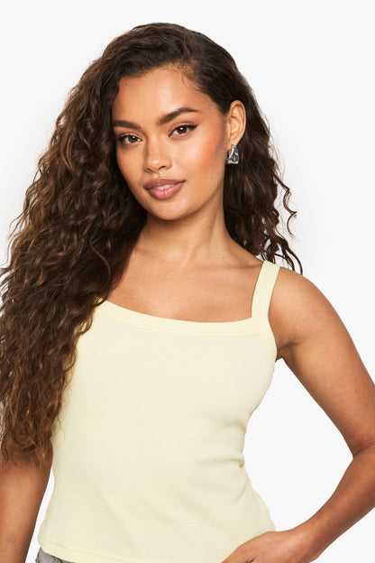 Basic Thick Binding Rib Vest Top
