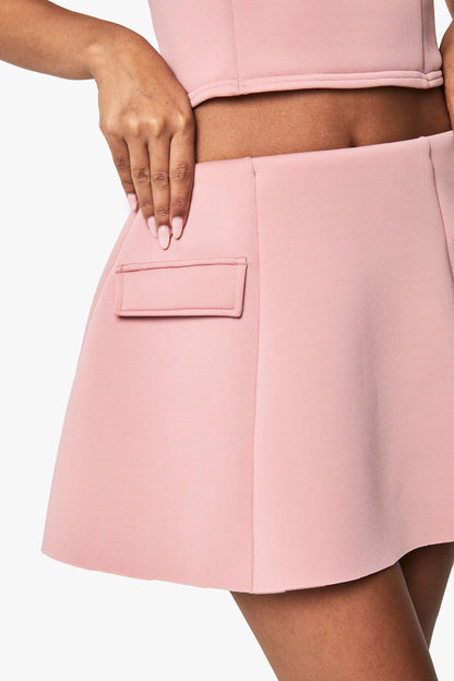 Scuba Pocket Detail A Line Skirt