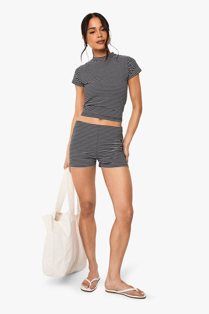 Striped Cap Sleeve Top