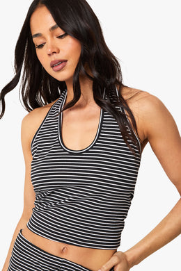 Striped Halterneck Top