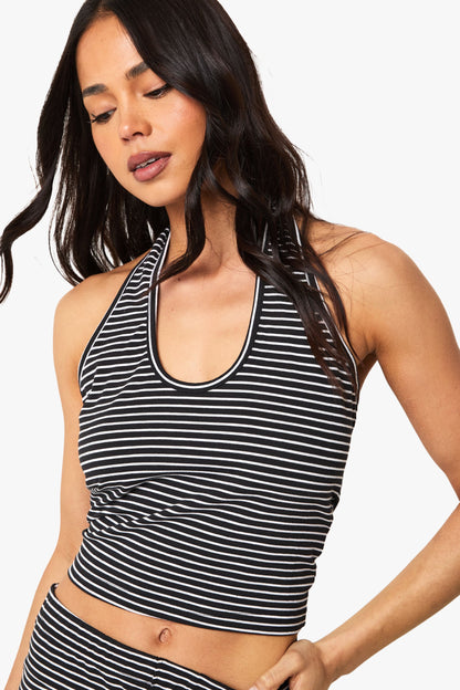 Striped Halterneck Top