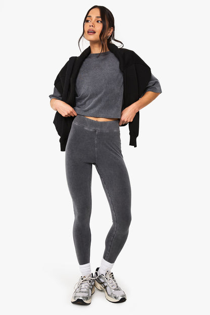 Acid Wash High Waist Legging