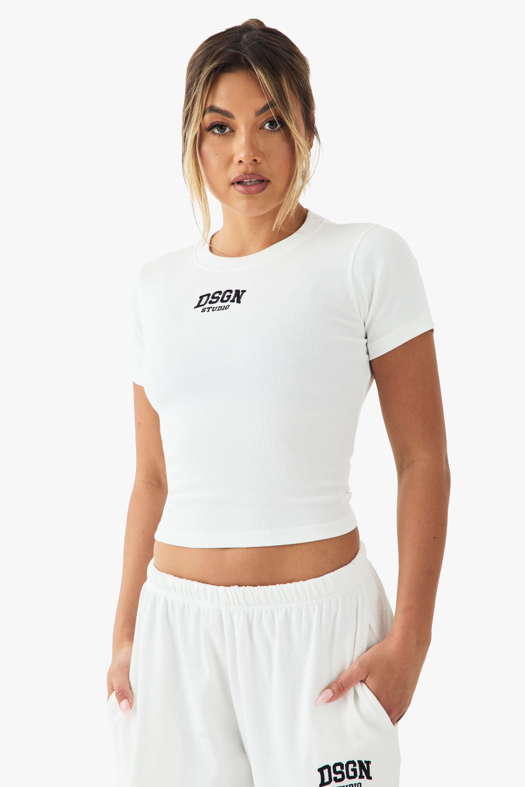 DSGN Studio Collegiate Embroidered Rib Baby Tshirt